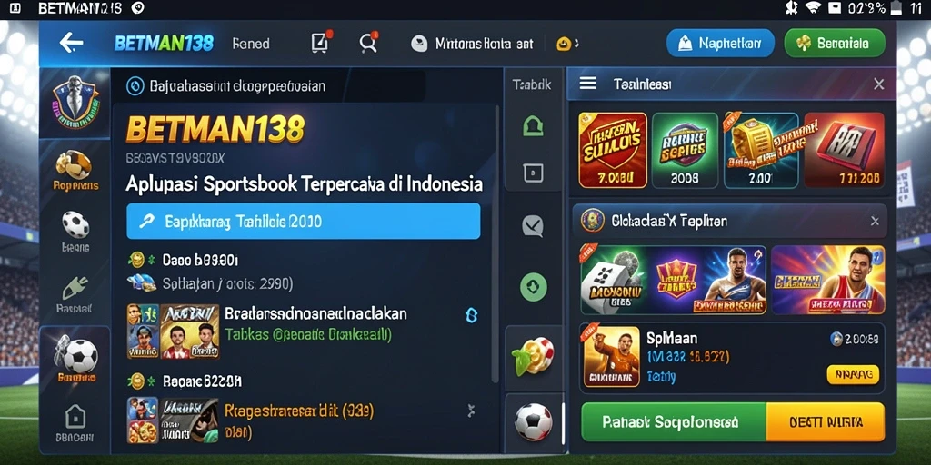 Tampilan menarik dari gameplay taruhan Sportsbook BETMAN138.