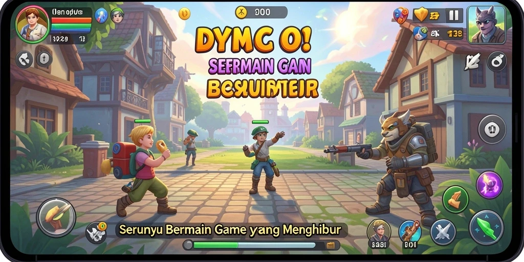 Tampilan gameplay DYO1 yang seru dan penuh warna.