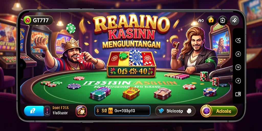 Tangkapan layar utama GT777 menampilkan gameplay aksi kasino yang mendebarkan.