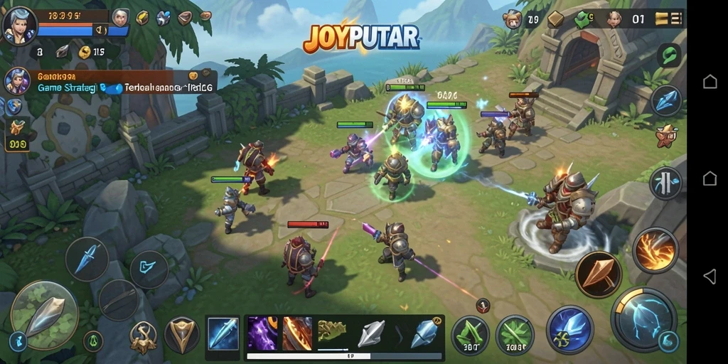 Tampilan gameplay menarik dari JOYPUTAR dengan strategi dan pertempuran.