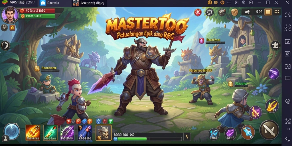 Tangkapan layar gameplay MASTERTOTO menampilkan aksi RPG yang seru.