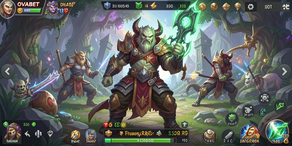 Tampilan gameplay RPG yang mendebarkan di OVABET.