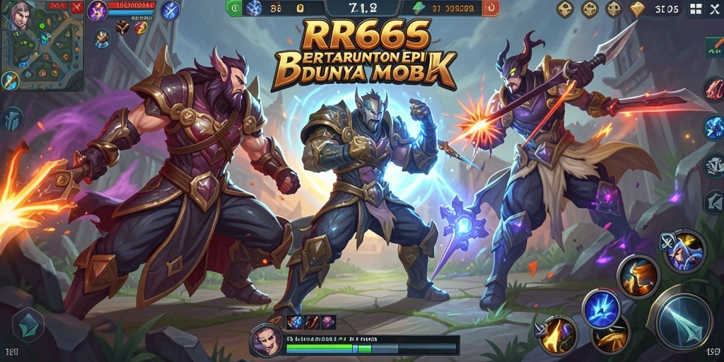 Tampilan gameplay seru dari RR666 dengan pertempuran tim yang intens.