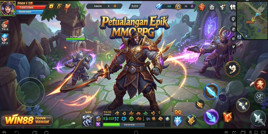 Tampilan gameplay seru dalam dunia fantastis WIN88.