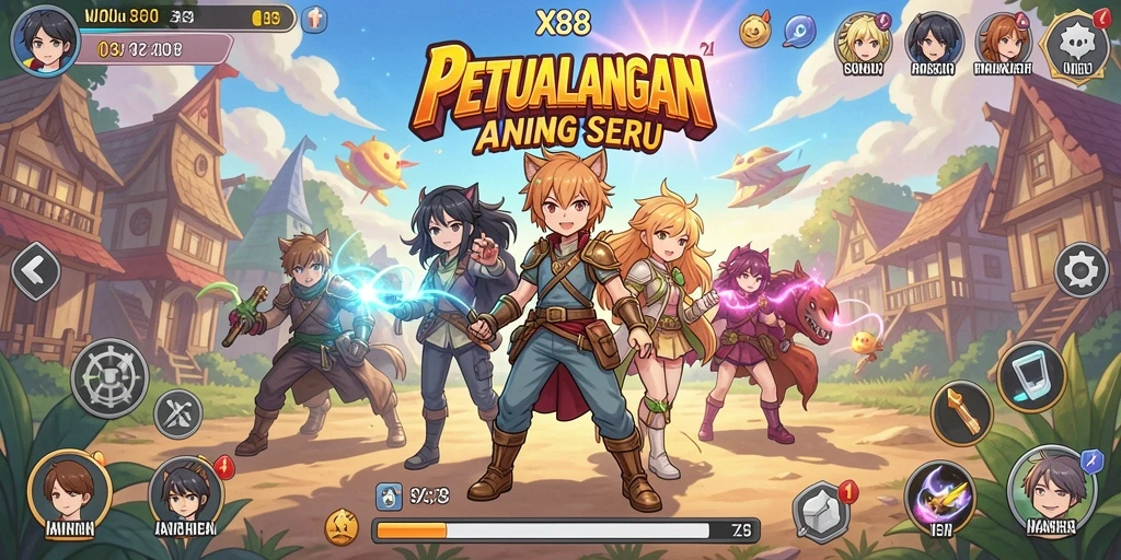 Gameplay menarik X88 dengan banyak karakter Anime.